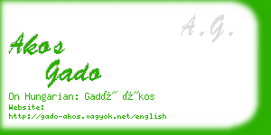 akos gado business card